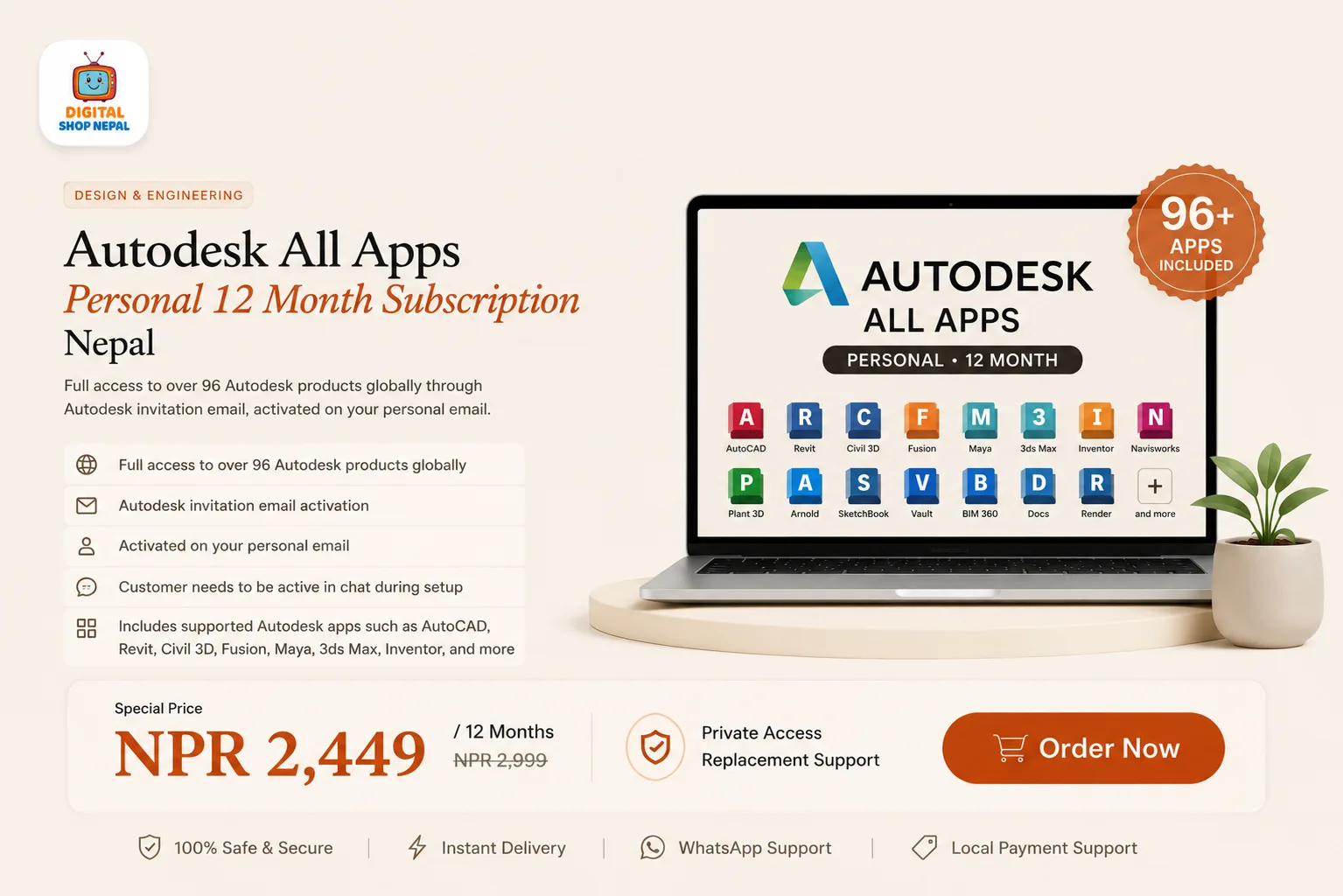 Autodesk All Apps Personal 12 Month Subscription - Invitation Email