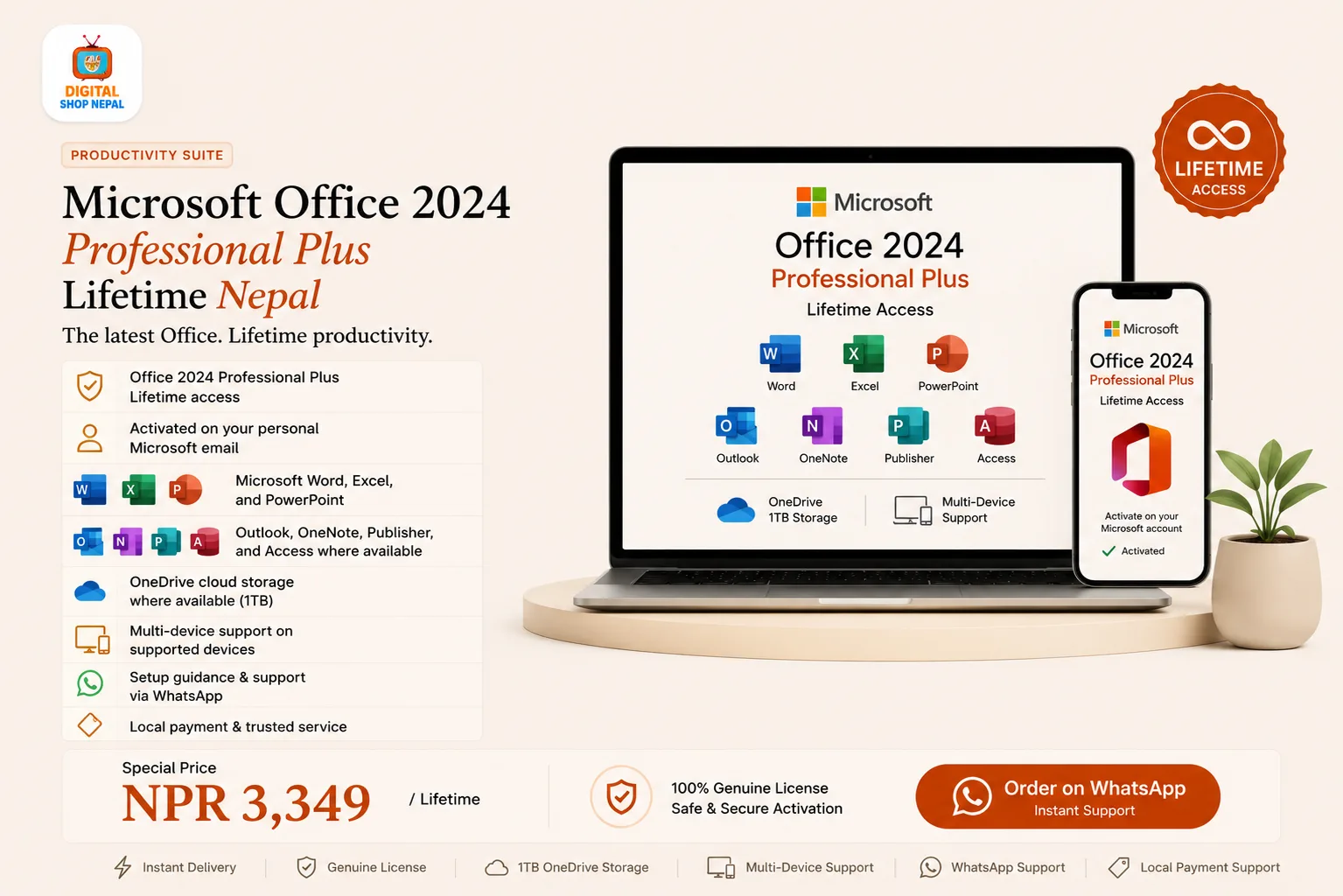 Microsoft Office 2024 Professional Plus Lifetime